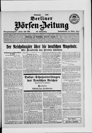 Berliner Börsen-Zeitung on Mar 24, 1923