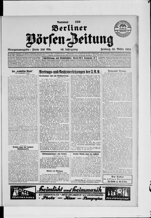 Berliner Börsen-Zeitung on Mar 30, 1923