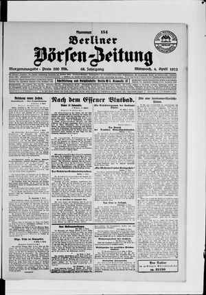 Berliner Börsen-Zeitung on Apr 4, 1923
