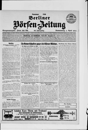 Berliner Börsen-Zeitung on Apr 5, 1923