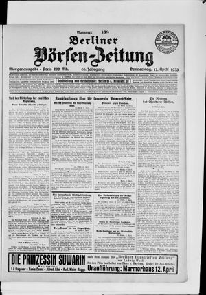 Berliner Börsen-Zeitung on Apr 12, 1923