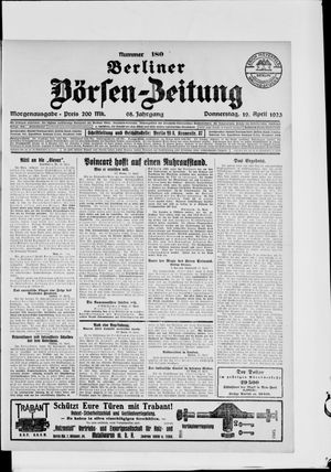 Berliner Börsen-Zeitung on Apr 19, 1923