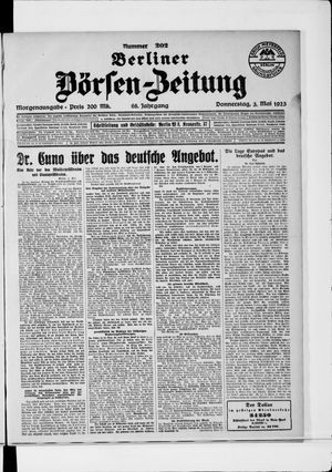 Berliner Börsen-Zeitung vom 03.05.1923