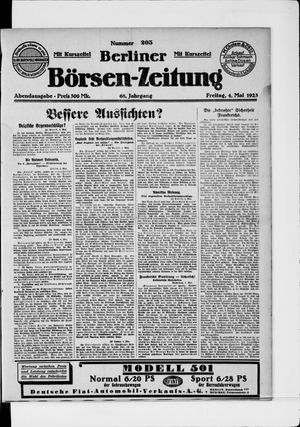 Berliner Börsen-Zeitung on May 4, 1923