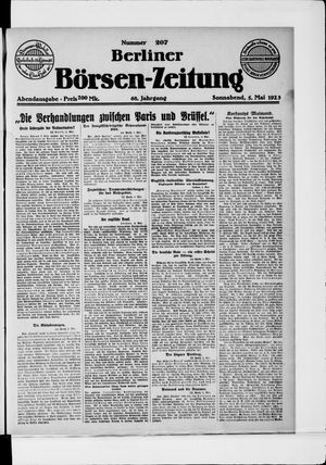 Berliner Börsen-Zeitung vom 05.05.1923