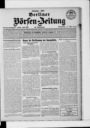 Berliner Börsen-Zeitung on May 15, 1923