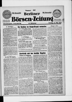 Berliner Börsen-Zeitung on May 18, 1923