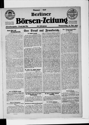 Berliner Börsen-Zeitung vom 31.05.1923