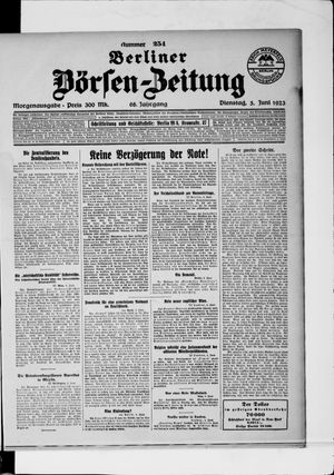 Berliner Börsen-Zeitung vom 05.06.1923