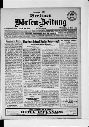 Berliner Börsen-Zeitung vom 06.06.1923