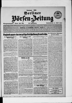 Berliner Börsen-Zeitung vom 09.06.1923