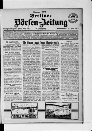 Berliner Börsen-Zeitung vom 14.06.1923