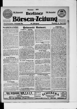 Berliner Börsen-Zeitung on Jun 18, 1923