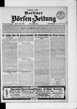 Berliner Börsen-Zeitung vom 23.06.1923