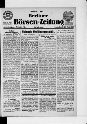 Berliner Börsen-Zeitung vom 23.06.1923