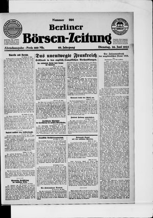 Berliner Börsen-Zeitung vom 26.06.1923