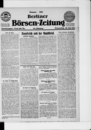 Berliner Börsen-Zeitung vom 28.06.1923