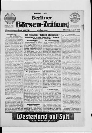 Berliner Börsen-Zeitung vom 03.07.1923