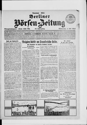 Berliner Börsen-Zeitung on Jul 4, 1923