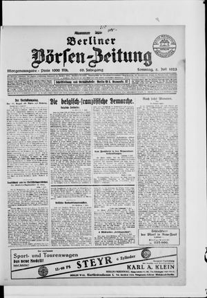 Berliner Börsen-Zeitung vom 08.07.1923