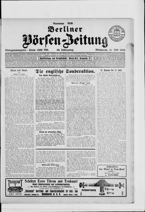 Berliner Börsen-Zeitung vom 11.07.1923