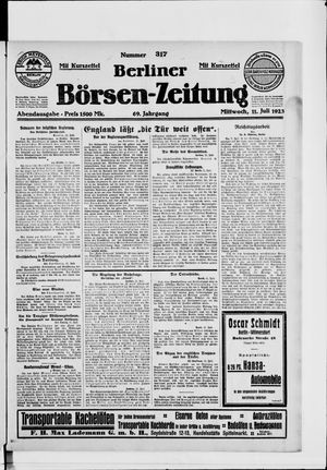 Berliner Börsen-Zeitung vom 11.07.1923