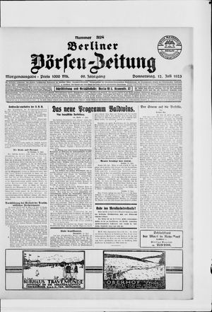 Berliner Börsen-Zeitung vom 12.07.1923