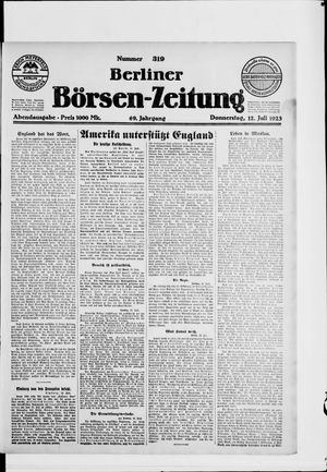 Berliner Börsen-Zeitung vom 12.07.1923