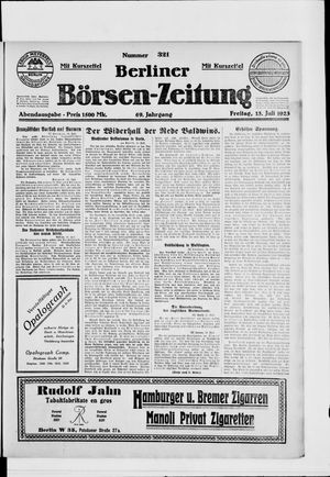 Berliner Börsen-Zeitung vom 13.07.1923