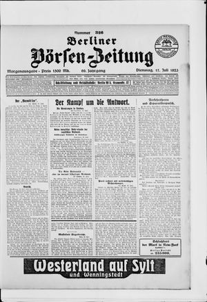Berliner Börsen-Zeitung vom 17.07.1923
