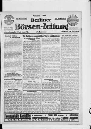 Berliner Börsen-Zeitung vom 18.07.1923