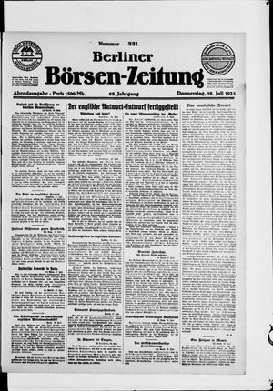 Berliner Börsen-Zeitung vom 19.07.1923