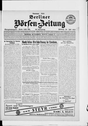 Berliner Börsen-Zeitung vom 20.07.1923