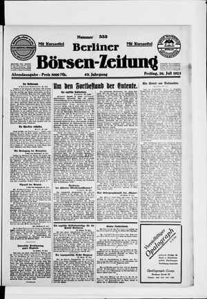 Berliner Börsen-Zeitung vom 20.07.1923