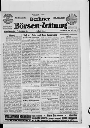 Berliner Börsen-Zeitung vom 25.07.1923