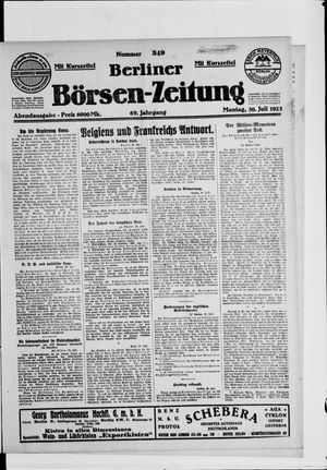 Berliner Börsen-Zeitung vom 30.07.1923