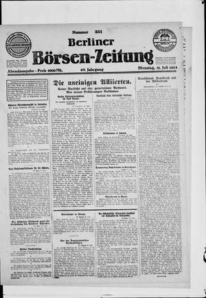 Berliner Börsen-Zeitung vom 31.07.1923