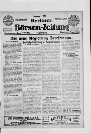 Berliner Börsen-Zeitung vom 13.08.1923