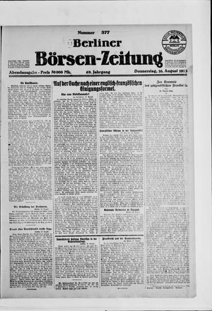 Berliner Börsen-Zeitung vom 16.08.1923