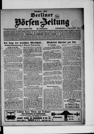 Berliner Börsen-Zeitung vom 01.09.1923
