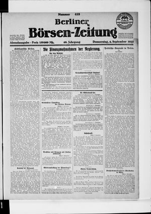 Berliner Börsen-Zeitung vom 06.09.1923