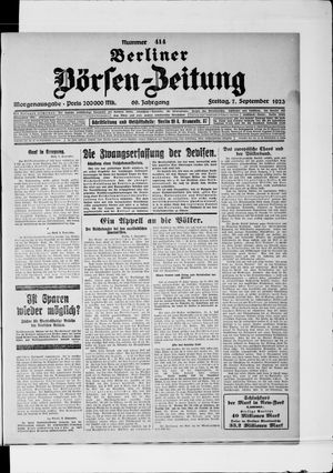Berliner Börsen-Zeitung vom 07.09.1923