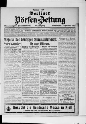 Berliner Börsen-Zeitung vom 08.09.1923