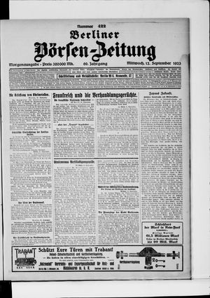 Berliner Börsen-Zeitung vom 12.09.1923