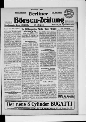 Berliner Börsen-Zeitung vom 12.09.1923