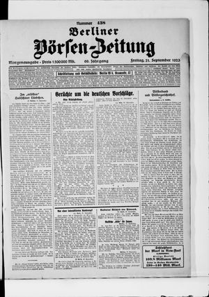 Berliner Börsen-Zeitung vom 21.09.1923