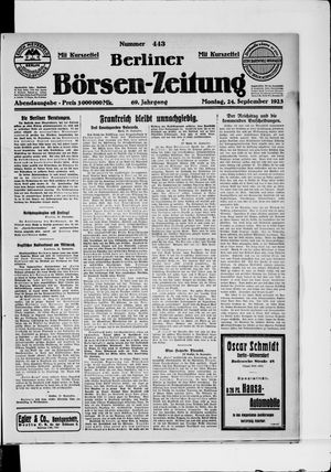 Berliner Börsen-Zeitung vom 24.09.1923
