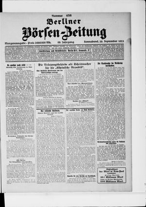 Berliner Börsen-Zeitung vom 29.09.1923