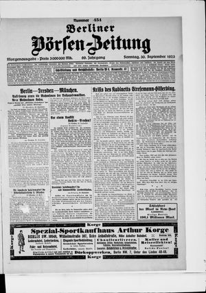 Berliner Börsen-Zeitung vom 30.09.1923