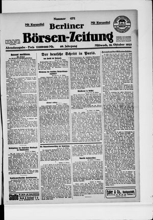 Berliner Börsen-Zeitung vom 10.10.1923